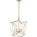 Tracy 4 Light 15.87 inch Painted Modern Gold Indoor Pendant Ceiling Light